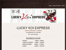 Tablet Screenshot of luckykoiexpress.ca